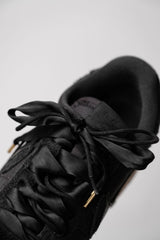 SACAI x Nike LDWaffle Black Japanese designer co-branded double hook suede nylon ribbon jogging shoes