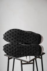 SACAI x Nike LDWaffle Black Japanese designer co-branded double hook suede nylon ribbon jogging shoes