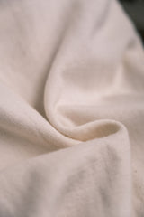 French Vintage "Bonuf" Basic Cotton Jersey Undershirt French Vintage Cotton Brushed Short Sleeve Undershirt Ivory