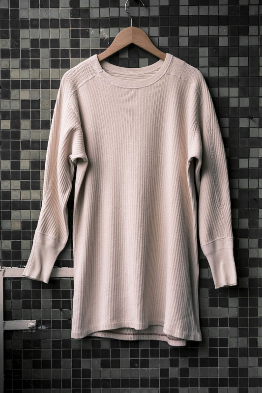Sweden Army Vintage Rib Knit Undershirt 瑞典軍用螺紋針織長袖內衣 米白