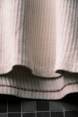 Sweden Army Vintage Rib Knit Undershirt Swedish military ribbed knit long-sleeved underwear off-white