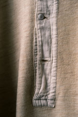 British Vintage "STELLA" Henley Undershirt British Vintage Knitted Henley Collar Long Sleeve Undershirt Wheat