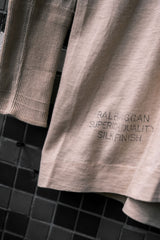 Balbriggan Vintage Cotton Henley Undershirt Irish-made vintage knitted long-sleeved underwear in brown