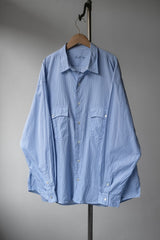 Porter Classic - ROLL UP STRIPE SHIRT BLUE (Product at Anemone Studio)