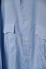 Porter Classic - ROLL UP STRIPE SHIRT BLUE (Product at Anemone Studio)