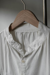 ポータークラシック - スタンドカラーロングスモックシャツウォッチチェーンアイテム - ホワイト