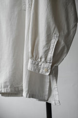 ポータークラシック - スタンドカラーロングスモックシャツウォッチチェーンアイテム - ホワイト