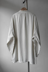 ポータークラシック - スタンドカラーロングスモックシャツウォッチチェーンアイテム - ホワイト