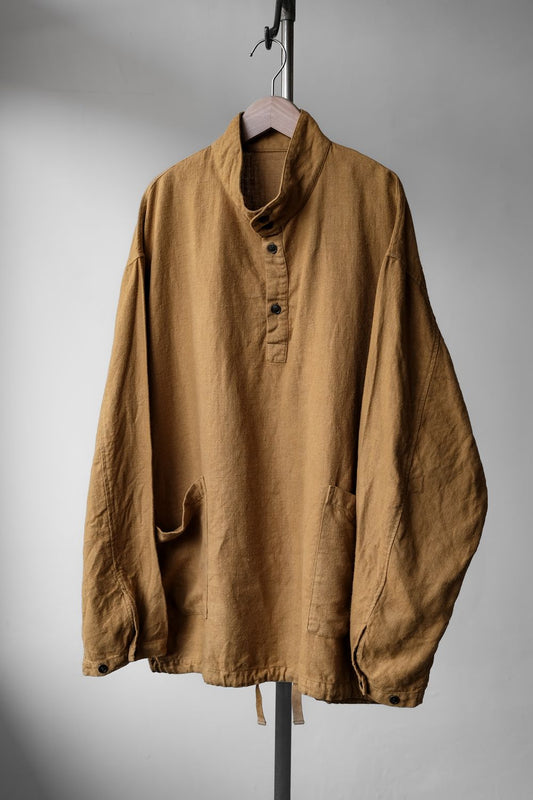 CONFECT nest Robe Linen Brushed Smock Shirt 日本設計師品牌 亞麻拉絨立領罩衫