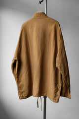 CONFECT nest Robe リネン起毛スモックシャツ 日本のデザイナーブランド リネン起毛スタンドカラーブラウス