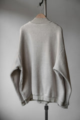 CONFECT ネストローブ 起毛ブラッシュコットンリネン ジップトップス 日本のデザイナーブランド フリース ダブルジッパー スタンドカラージャケット