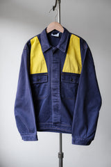 ”SAFE” European Vintage Moleskin Work Jacket 古著歐洲工裝 鼴鼠皮拼接斜紋布工作夾克