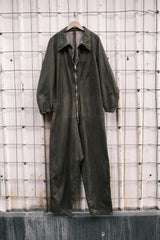 1950's BRITISH ARMY Green Denim Anti Louse Jumpsuit version