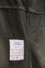 1950's BRITISH ARMY Green Denim Anti Louse Jumpsuit version