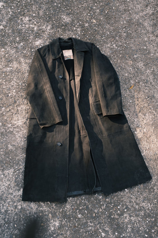 1950's Vintage British Macintosh Raincoat by 'Greengate' Black British Railway Stationmaster Raincoat Jacket