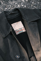 1950's Vintage British Macintosh Raincoat by 'Greengate' Black British Railway Stationmaster Raincoat Jacket