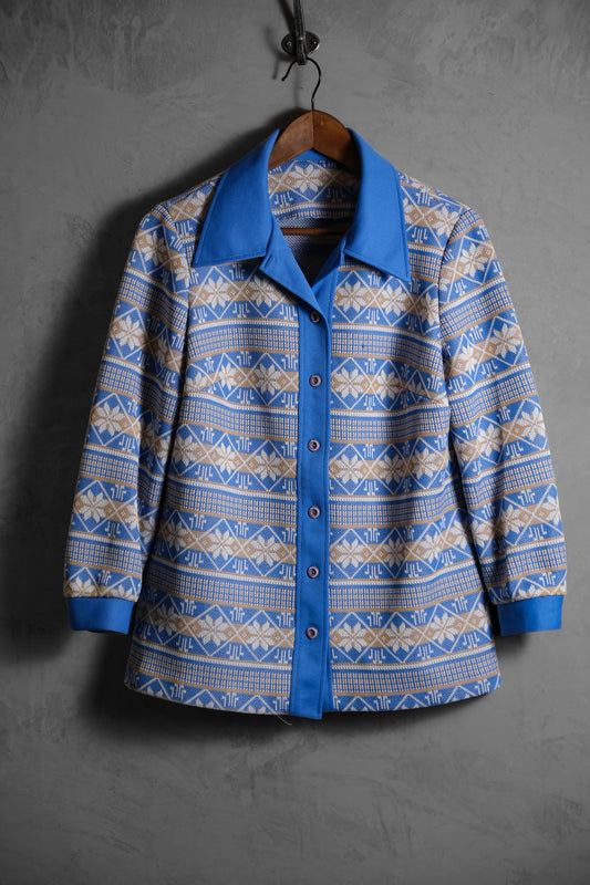 ヴィンテージ アステカ スタイル パターン ニット シャツ ヴィンテージ アステカ スタイル パターン ニット シャツ