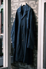 Early 20th C. "Maquignon" Indigo Linen French Work Coat