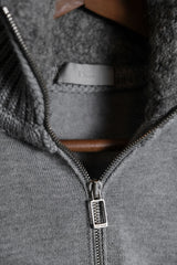Dior Homme by Kris Van Assche and 10A/W Alpaca Collar Full Zip Sweater Made in Italy