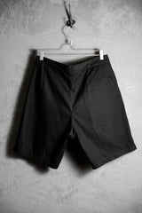 Engineered Garments Shorts Black Japanese designer cotton drawstring pleated shorts made in the USA