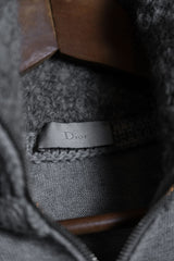 Dior Homme by Kris Van Assche and 10A/W Alpaca Collar Full Zip Sweater Made in Italy