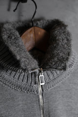 Dior Homme by Kris Van Assche and 10A/W Alpaca Collar Full Zip Sweater Made in Italy