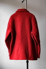 1950年代 LL Bean ウール スポーツジャケット レッド ハンティング ジップ タロン USA製 ヴィンテージ ウール ジップジャケット