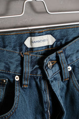 NAMACHEKO ISIN Denim Jeans - Snow Wash Overdye Belgian designer brand washed jeans