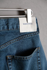 NAMACHEKO ISIN Denim Jeans - Snow Wash Overdye Belgian designer brand washed jeans