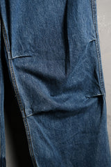 MATSUFUJI Denim Wide Trousers INDIGO Japanese designer brand knee pleated three-dimensional denim wide pants