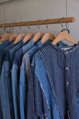 Ban Restructure Hand sewing Denim Cuts Shirt A款