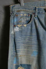 Levi's Vintage Clothing LVC 2000's 55501 Selvedge Denim Jeans J22 factory Japanese selvedge jeans damaged paint splashing water washing process