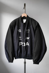 Undermycar 23F/W POA 商標入り パッド入りダウンジャケット 韓国デザイナーブランド パッド入りショルダーパディングジャケット