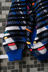 COOGI Vintage 3D Knit Sweater Zip Jacket Australian wool brand colorful three-dimensional knitted zipper sweater