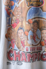 90’s Pro Player NBA Finals 1998 Chicago Bulls 6 time Champions Tee 古著芝加哥公牛隊短踢