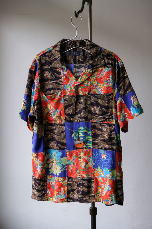 Polo Ralph Lauren Patchwork Hawaiian Shirt 羅夫·勞倫 虎斑迷彩花紋拼接夏威夷襯衫
