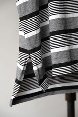 YSTRDY'S TMRRW Border Baggy Tee Japanese designer brand wide striped pocket short T black