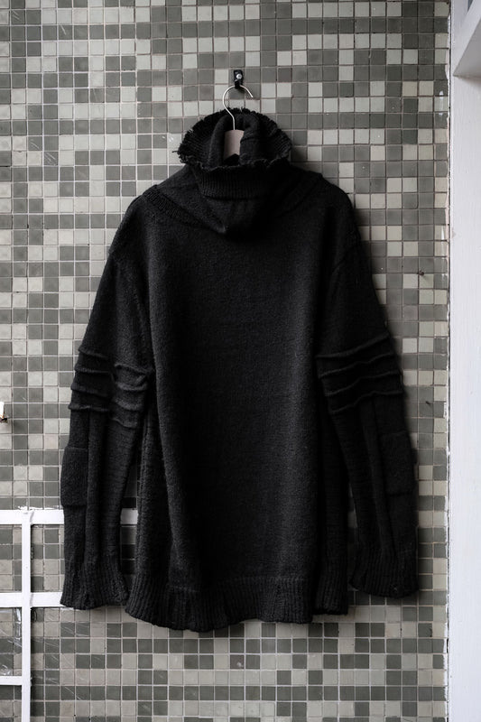 AMBUSH Distressed Hi-Neck Wool Sweater
