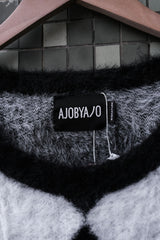 AJOBYAJO Harlequin Check Oversized Sweater Korean street brand diamond checkerboard sweater