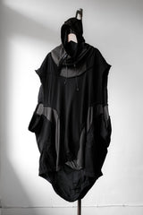 HAMCUS - TM / NAMELESS HOODED TANK TOP - BLACK