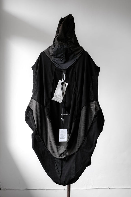 HAMCUS - TM / NAMELESS HOODED TANK TOP - BLACK