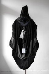 HAMCUS - TM / NAMELESS HOODED TANK TOP - BLACK