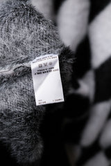 AJOBYAJO Harlequin Check Oversized Sweater Korean street brand diamond checkerboard sweater