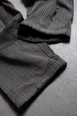 1940 年代フランス製ヴィンテージ「L'AMI DU PEUPLE」ストライプ パッチワーク パンツ