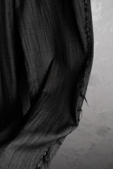 OUR LEGACY 15A/W モーション スティルプ パンツ フリンジエッジのグレーとブラックのウールパンツ