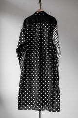 S’YTE Yohji Yamamoto Dot Stripe Pannel Long Shirt 山本耀司副線 條紋波點拼接長版襯衫