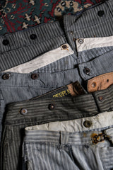 1940 年代フランス製ヴィンテージ「L'AMI DU PEUPLE」ストライプ パッチワーク パンツ