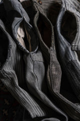 1940 年代フランス製ヴィンテージ「L'AMI DU PEUPLE」ストライプ パッチワーク パンツ