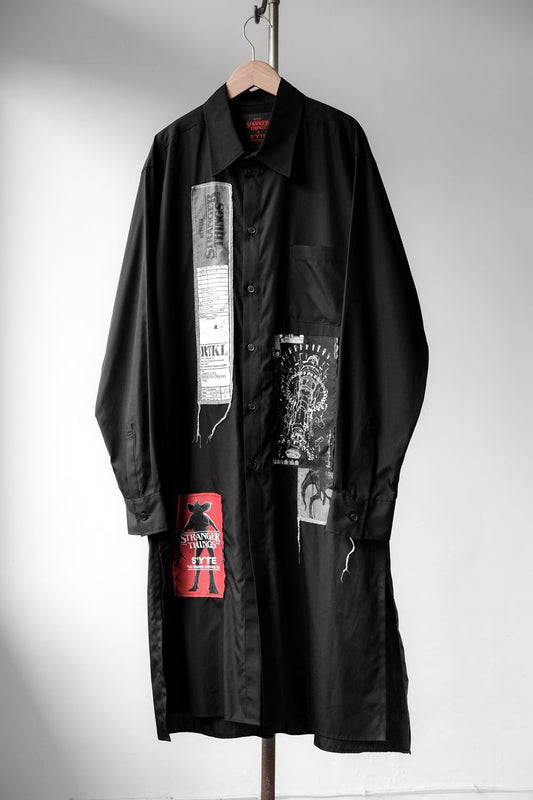 S’YTE Yohji Yamamoto x Stranger Things Omnibus Printed Patch Long Shirt 怪奇物語聯名 貼布長版襯衫