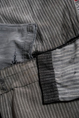 1940 年代フランス製ヴィンテージ「L'AMI DU PEUPLE」ストライプ パッチワーク パンツ